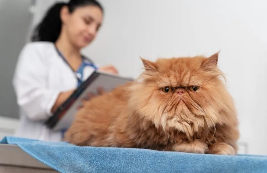 Gato en revisión por problemas urinarios